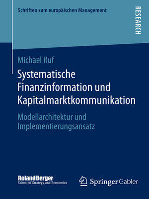 cover image of Systematische Finanzinformation und Kapitalmarktkommunikation